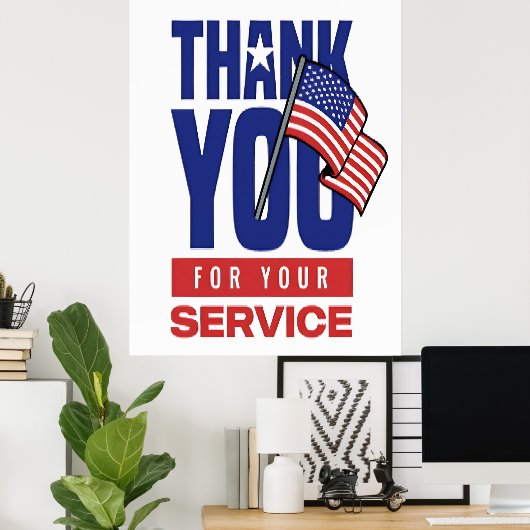 Trots om de veteranen van Amerika te eren Poster (Thuiskantoor)