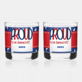 Trots om Democraat te zijn Whisky Glas (Voorkant)