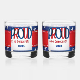 Trots om Democraat te zijn Whisky Glas