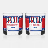 Trots om Democraat te zijn Whisky Glas (Achterkant)