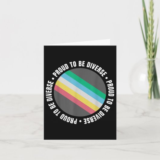 Trots om divers te zijn Pride Flag Neurodiv Kaart (Voorkant)