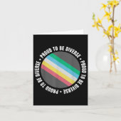 Trots om divers te zijn Pride Flag Neurodiv Kaart (Gele Bloem)