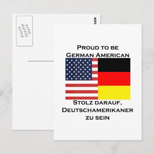 trots om Duits-Amerikaans te zijn Briefkaart (Voorkant / Achterkant)