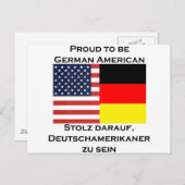 trots om Duits-Amerikaans te zijn Briefkaart (Voorkant / Achterkant)