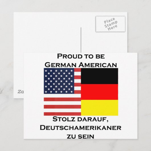 trots om Duits-Amerikaans te zijn Briefkaart (Voorkant / Achterkant)