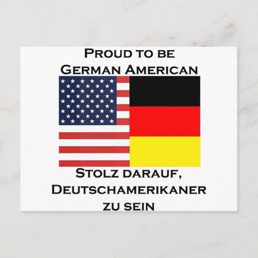 trots om Duits-Amerikaans te zijn Briefkaart (Voorkant)