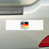 trots om Duits-Amerikaans te zijn Bumpersticker (Op auto)