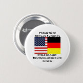 trots om Duits-Amerikaans te zijn Ronde Button 5,7 Cm (Voorkant /achterkant)