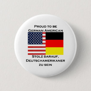 trots om Duits-Amerikaans te zijn Ronde Button 5,7 Cm