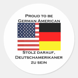 Trots om Duits-Amerikaans te zijn Ronde Sticker