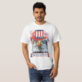 "Trots om een Amerikaan te zijn!" Heren T-shirt (Voorkant volledig)