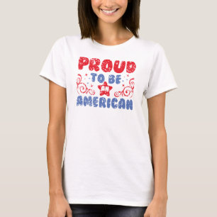 Trots om een Amerikaan te zijn - Patriottische Typ T-shirt