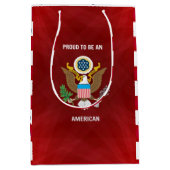 "Trots om een Amerikaan te zijn," rood, wit en bla Medium Cadeauzakje (Voorkant)