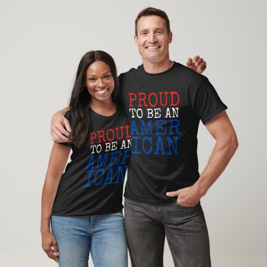 Trots om een Amerikaans rood wit en blauw ontwerp T-shirt (Unisex)