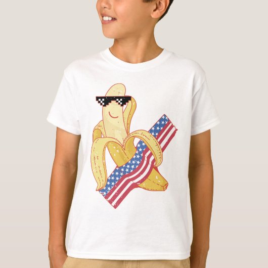 Trots om een Amerikaanse 4 juli Banana Meme te zij T-shirt (Voorkant)