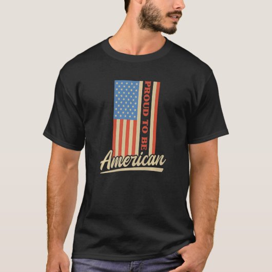trots om een Amerikaanse pro - amerikaanse vlag te T-shirt (Voorkant)