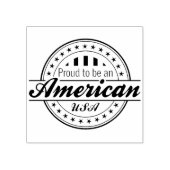 Trots om een Amerikaanse Rubber Art Stamp te zijn Rubberstempel (Afrduk)