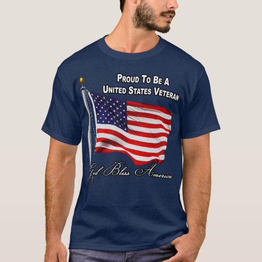 Trots om een Amerikaanse veteraan te zijn met een T-shirt (Voorkant)