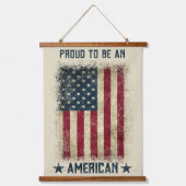 trots om een Amerikaanse vlag te zijn Hangend Wandkleed (Voorkant)