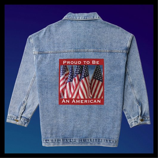 Trots om een Amerikaanse vlaggen rood wit blauw Denim Jacket