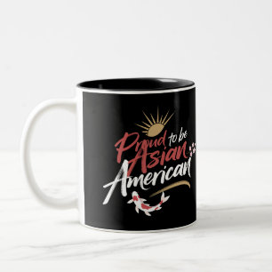 Trots om een Aziatisch Amerika te zijn Tweekleurige Koffiemok