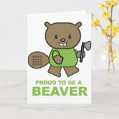 Trots om een Bever te zijn Kaart (Gele Bloem)
