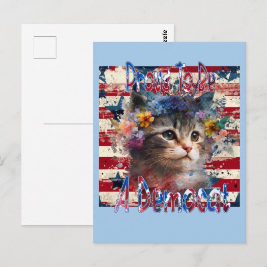 Trots om een democraat te zijn briefkaart (Voorkant / Achterkant)