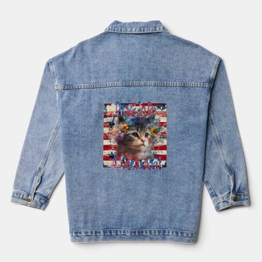 Trots om een democraat te zijn denim jacket (Achterkant)