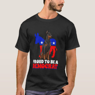 Trots om een Democraat te zijn Dobermann USA Ameri T-shirt