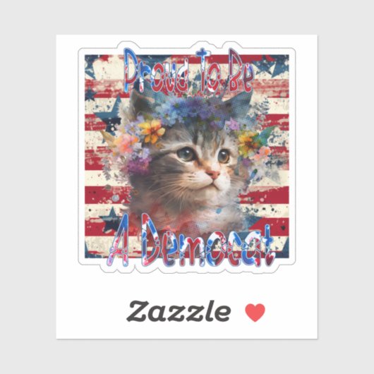 Trots om een democraat te zijn sticker (Vel)