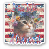 Trots om een democraat te zijn sticker (Voorkant)