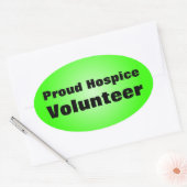 Trots om een Hospice Volunteer te zijn Ovale Sticker (Envelop)