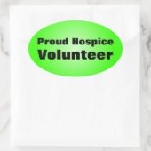 Trots om een Hospice Volunteer te zijn Ovale Sticker (Tas)