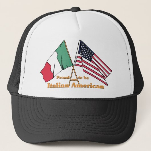 trots om een Italiaans-Amerikaan te zijn Trucker Pet (Voorkant)
