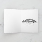 Trots om een nieuwe Amerikaanse burger te zijn Kaart (Binnen)