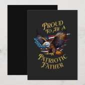 Trots om een patriottische vader te zijn feestdagenkaart (Voorkant / Achterkant)