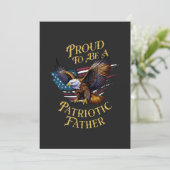 Trots om een patriottische vader te zijn feestdagenkaart (Staand voorkant)