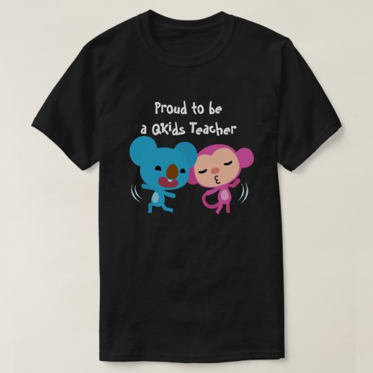 Trots om een Qkids Leraar met Qkids Logo te zijn T-shirt (Design voorkant)