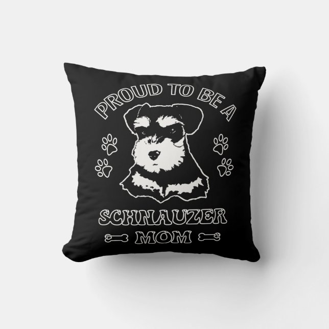 Trots om een Schnauzer moeder te zijn Kussen (Voorkant)