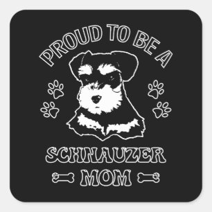 Trots om een Schnauzer moeder te zijn Vierkante Sticker
