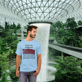 Trots om een Singaporees nationaal dag T-shirt te 