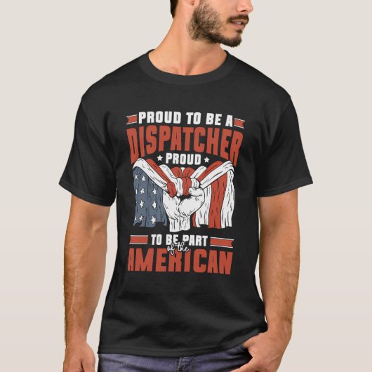 Trots om een verzender te zijn, trots om Amerikaan T-shirt (Voorkant)