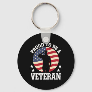 Trots om een veteraan Amerikaanse soldaten militai Sleutelhanger