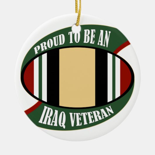 trots om een veteraan uit Irak te worden Keramisch Ornament (Voorkant)