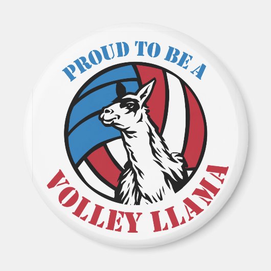 Trots om een Volley Llama Magnet te zijn (Voorkant)