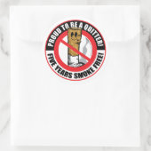 Trots om een vrij 5 jaar te zijn ronde sticker (Tas)