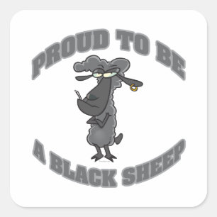 Trots om een zwart schaap te zijn vierkante sticker