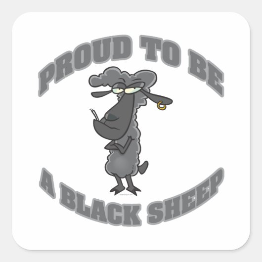 Trots om een zwart schaap te zijn vierkante sticker (Voorkant)