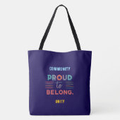 "Trots om erbij te horen – Inspirerend Statement D Tote Bag (Achterkant)