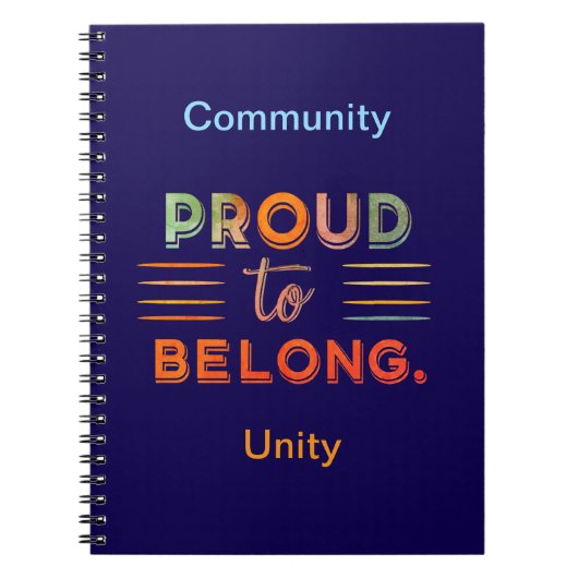 Trots om erbij te horen – Inspirerend Statement De Notitieboek (Voorkant)
